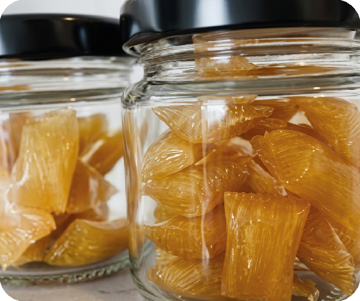 Transformation du miel : pastilles